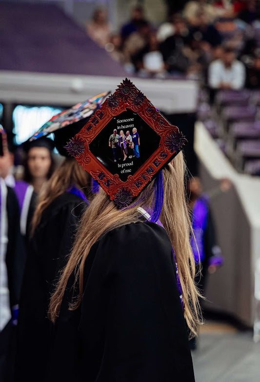 Custom Leather Graduation Cap Topper