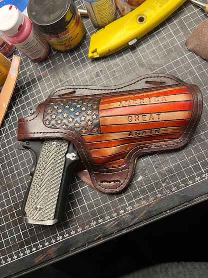 Custom Hand-Tooled Leather Holster
